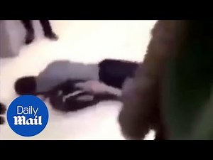 Student gets TASERED by police during college brawl