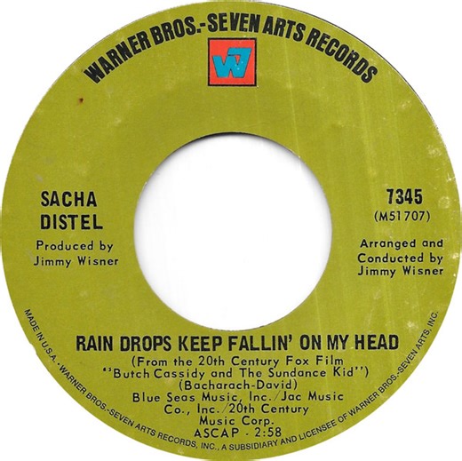 Sacha Distel - Rain Drops Keep Fallin' On My Head