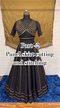 Part -2 Panel Skirt Cutting using Borderless Plain/all over Directionless fabric #stitchingtutorial