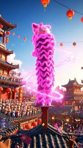 Unbelievable Cat Lion Dance Jump!
