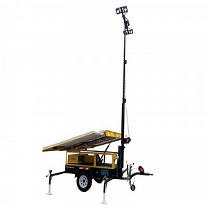 [Hot Item] Gtl Power 7m Solar Light Tower 360 Degree Rotation Mobile 4*100W LED Lighting Tower