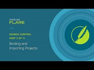 Source Control (2 of 11): Binding and Importing Projects