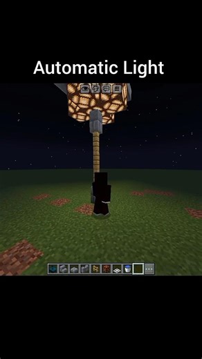 Automatic street lights in Minecraft #shorts #minecraft