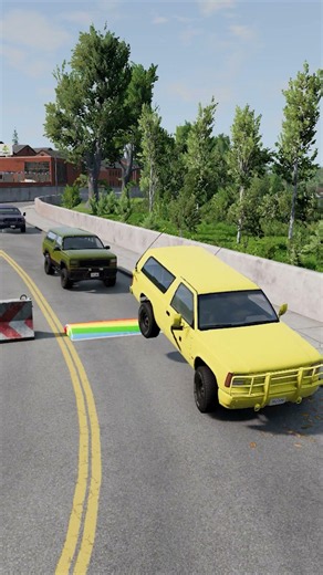 Cars vs magic speedbump #1 | #beamngdrive #carsvsrpothole #beamng #carsvs