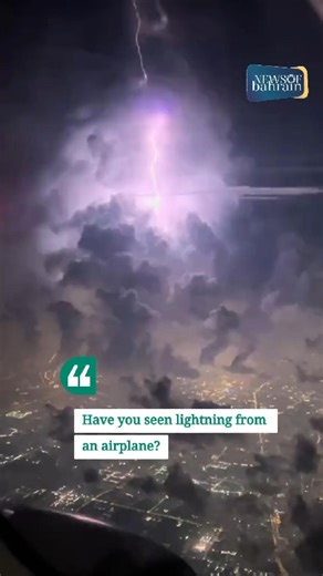 Ever wondered what lightning looks like from above the clouds? Here’s your chance to witness a rare aerial storm spectacle. Read more news @ www.newsofbahrain.com #NewsofBahrain #news #Bahrain #lightening #OverTheSky | News Of Bahrain