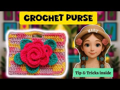 Easy : Crochet purse : Top tips and tricks for beginners | Step by Step guide