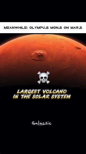 Largest Volcano In The Solar System 💀 #space #shorts #universe #earth #geography