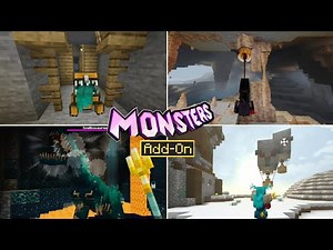 MONSTERS Add-on : Add 4 epic Bosses & 20 Mobs in Bedrock