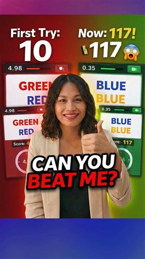 From 10 - 117! Stroop Test Challenge 😱