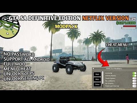 GTA SA Definitive Mobile(Android/IOS) Netflix Version 60FPS Mod Graphics GFX & Menu Cheat