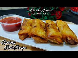 Spring Roll Recipe | Homemade Sheets Recipe | Crispy & Crunchy Spring Roll Recipe |Kakoli's Kitchen