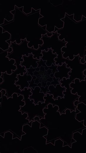 Infinite Fractal Zoom 🔻 Hypnotic Koch Triangle Loop #shorts