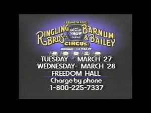 1990 Ringling Bros Barnum and Bailey Circus at Freedom Hall Louisville KY Commercial