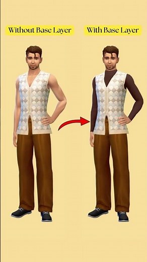 Before vs After Using Base Layers in The Sims 4 👀