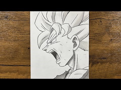 How to Draw Goku Super Saiyan Screaming | Step-by-Step Anime Tutorial