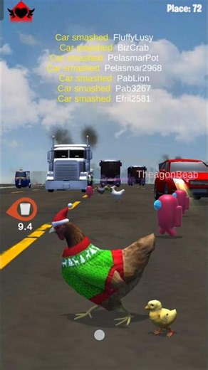 100 car's Vs Chicken 🍷🗿 #shorts #funk #roblox