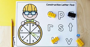 Construction Letter Spinner Activity