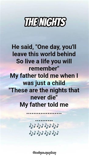 The Nights:-Avicii #englishlyrics #english #love #ssvibes #lyrics #aesthetic #spotify #hellotune