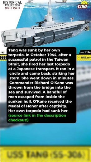 Submarine USS Tang was sunk by her own torpedo #short #history #ww2