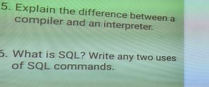 Explain the difference between a compiler and an interpreter.W... | Filo