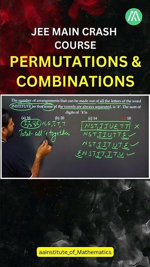 JEE Main Crash Course | Permutations & Combinations | Lecture 14 | Sunder Sir