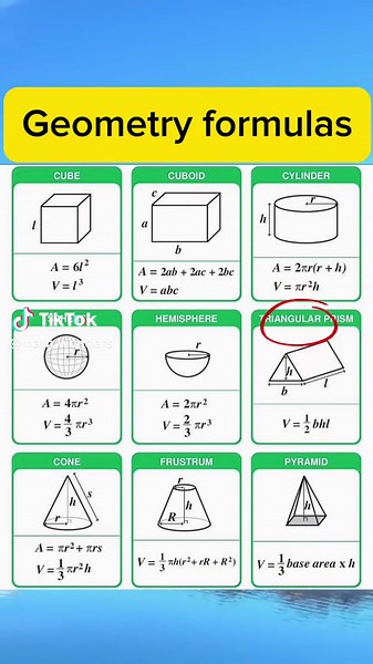 Geometry Formulas and Mathematical Solutions