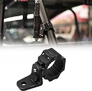 Adjustable UTV Flag Mount Fit for Polaris RZR Can Am Commander Maverick, for 1.75-2 Inch Roll Bar, Whip Light Mount Antenna Mount Support 360° Roating