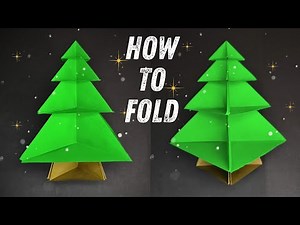Origami Christmas Tree 🌲 How to fold an origami Christmas tree