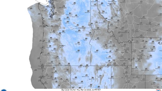 Lunar eclipse tonight: Cloud map, time for Washington, nation