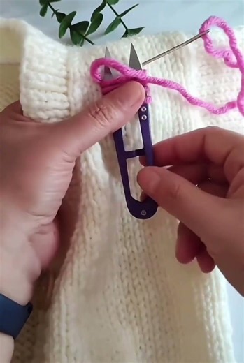 Easy Hand Embroidery - Add Pretty Bows onto your sweater-tutorial #youtubeshorts #crochet#knitting