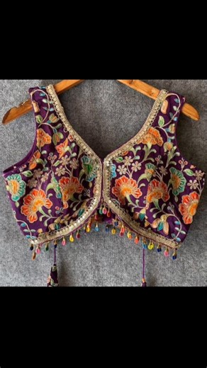 Modern look without sleeves blouse design #fashion #blouse