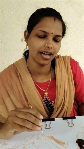 My Aari student Deepa doing beautiful doll frame work 💃💃