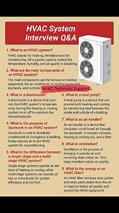 188K views · 1.6K reactions | HVAC System Interview Questions with Answers #hvaclife #hvactechnician #hvacservice #hvac #hvacrepair #HVACExperts #HVACMaintenance #architecture #construction #homesweethome #realestate #homeinspiration #luxuryhomes #plumbing #homedesign #plumber #dreamhome | HVAC Technical Support | Facebook