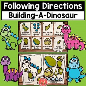 Build a Dinosaur- Following Directions- Preschool, Kindergarten, Special Ed.