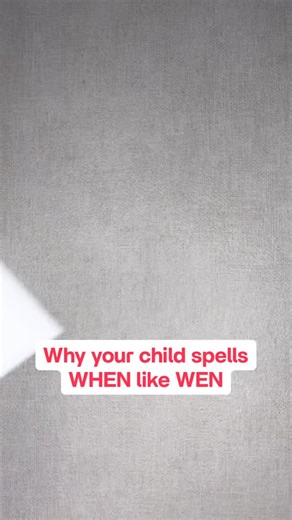 Why your child can’t hear the WH in WHEN 👇 Most kids don’t leave out the H because they’re rushing — they leave it out because they can’t hear the breathy WH sound. If your child spells when → wen, what → wat, or reads WH as just W… you’re not alone. WH is one of the quietest, most subtle digraphs in English — and kids often miss it completely. Here’s why: • WH makes a soft, breathy /wh/ sound • It feels almost like a whisper • Many programs teach WH early, before kids can truly detect it • And