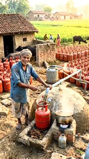 कचरे से गैस, गैस से खाना! देसी जुगाड़ ने कर दिया कमाल 😲🔥 #shorts