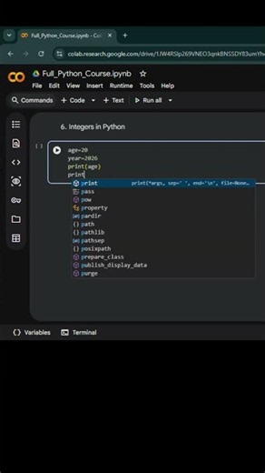 Python Full Course 6/100 #coding #python # #programming #tutorial #pythontutorial #shorts