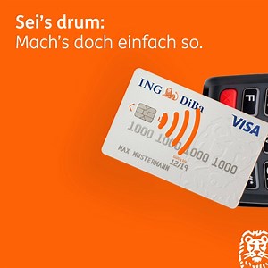 Kontaktlos bezahlen funktioniert auch mit unserer VISA-Card. 🛒💳💡 www.ing-diba.de/kostenloses-girokonto | ING Deutschland