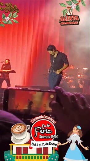 ¡Pregón de Feria con Yatra Yatra! ⚡🎶 Con un derroche de energía y talento, Sebastián Yatra enamoró a manizaleños y turistas que pese a la fuerte lluvia no se quisieron perder la noche del Pregón de La Feria de Manizales en su edición 69. El cantante antioqueño deleitó a los asistentes con éxitos como “Traicionera”, “Tacones Rojos”, “La Pareja del Año”, “No hay nadie más”, entre otros. @feriademanizales | Alerta Manizales