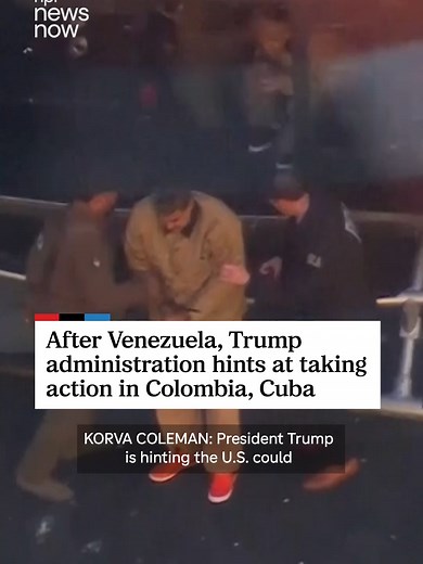 President Trump is hinting that the U.S. could conduct more military operations after U.S. forces abducted Venezuelan leader Nicolás Maduro and his wife over the weekend. Speaking to reporters aboard Air Force One yesterday, Trump suggested that could include taking action against the president of Colombia, saying the country's