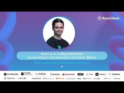 Barak Loudvinovsky @ ReactNext '25 | React & AI Coding Assistants