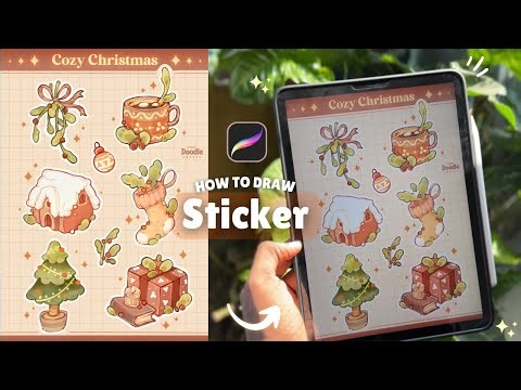How to draw a cute sticker sheet in Procreate