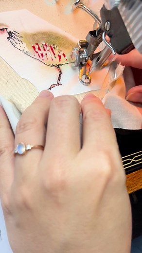 Watch me bring the partridge to life as I gently sew him using my vintage Singer sewing machine... What do you think? Find the full collection, including original artwork for sale, now live online - https://francescakemp.co.uk #FablesOfTheField #WinterCollection #TextileArt #KentCountryside #SlowMade #ShopSmall #ASMR | Francesca Kemp Textile Art | Facebook