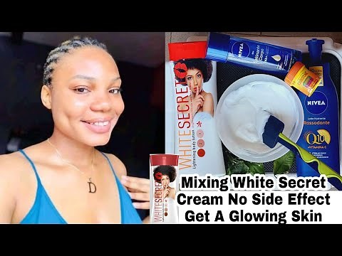 Mixing white secret cream With NiveaQ10 / how to use white secret cream for skin whitening cream