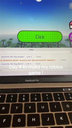 Day 4 to make my roblox clicker game ! #roblox #robloxstudio #release #new #news #gaming #games