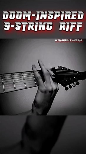 DOOM-Inspired 9-String Riff, "Personal Hell" #djent #doom #cover #heavy #metal #gaming #guitar #bass