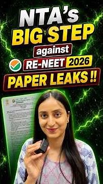 NTA’s Major Step To Prevent RE-NEET 2026 Paper Leak 🤯#reneet2026 #nta #paperleak #latestnews #fyp