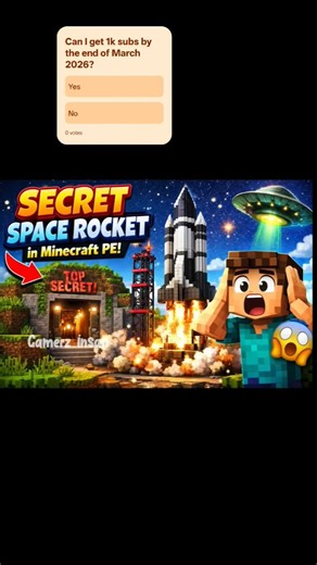 Secret Space Rocket in Minecraft PE! 🤯🚀