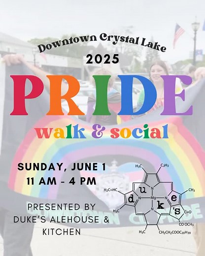 44 reactions · 20 shares | ️‍ PRIDE 2025 ️‍ Downtown Crystal Lake, Illinois. Drop something colorful in the comments, send this post to a friend, and visit downtowncl.org/pride for all the details! | Downtown Crystal Lake / Main Street | Facebook