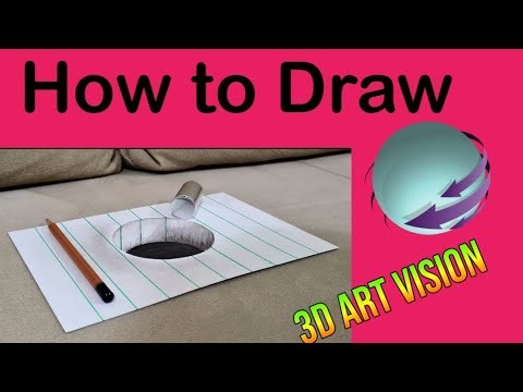 very easy drawing on paper for beginners‎3D hole 🕳️ how to draw ‪@3DArtVision‬